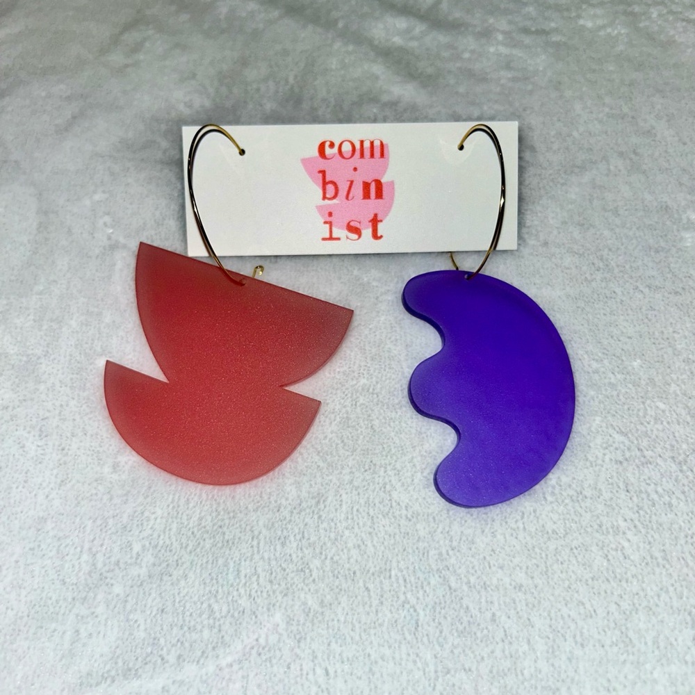 Combinist Earrings | Pink and Purple | NWT